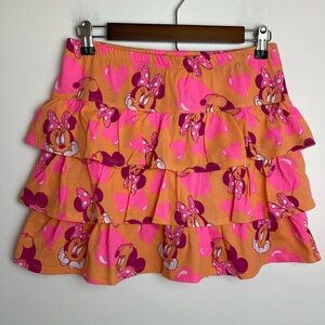 NWOT Disney Spotted Zebra Ruffle Minnie Mouse Skort Size XL (12)